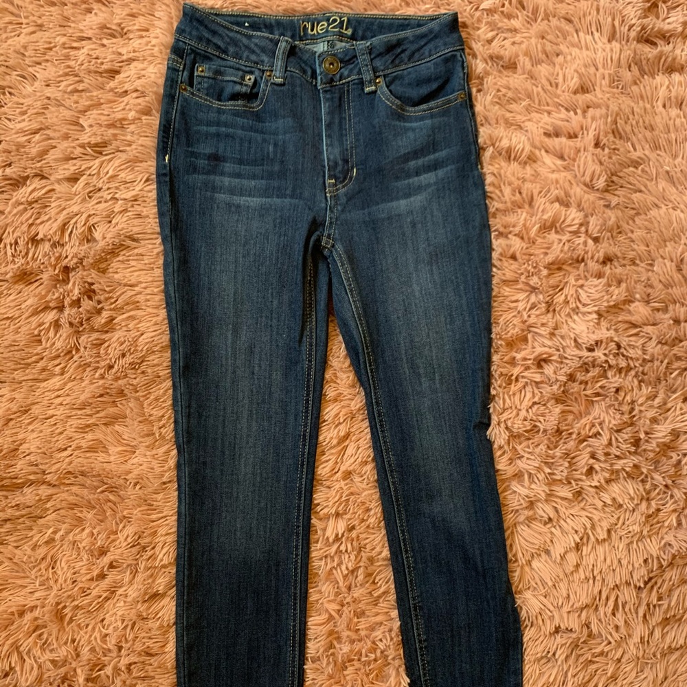 rue 21 dark wash high waisted jeans